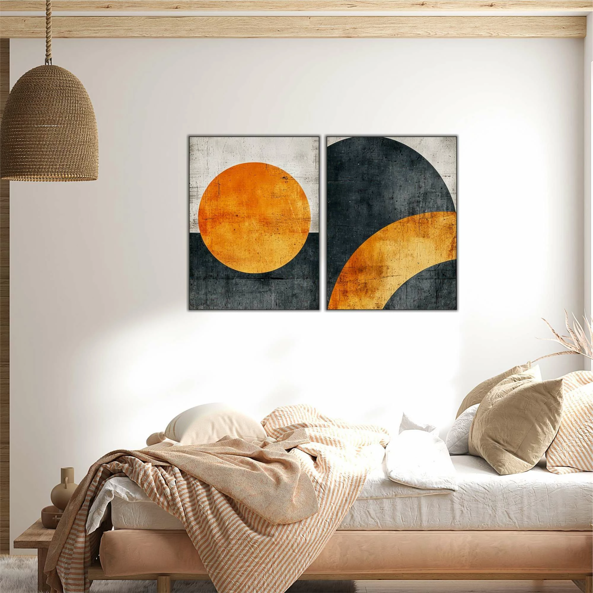 Pikturë dekorative MDF (2 copë), Wallity, shumëngjyrëshe, 60x80cm