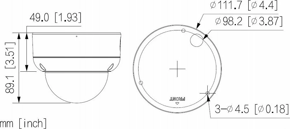 Kamerë IP Dahua IPC-HDBW3842E-AS-0280B 8.3MP Dome, IP67/IK10, PoE, mikrofon, e bardhë
