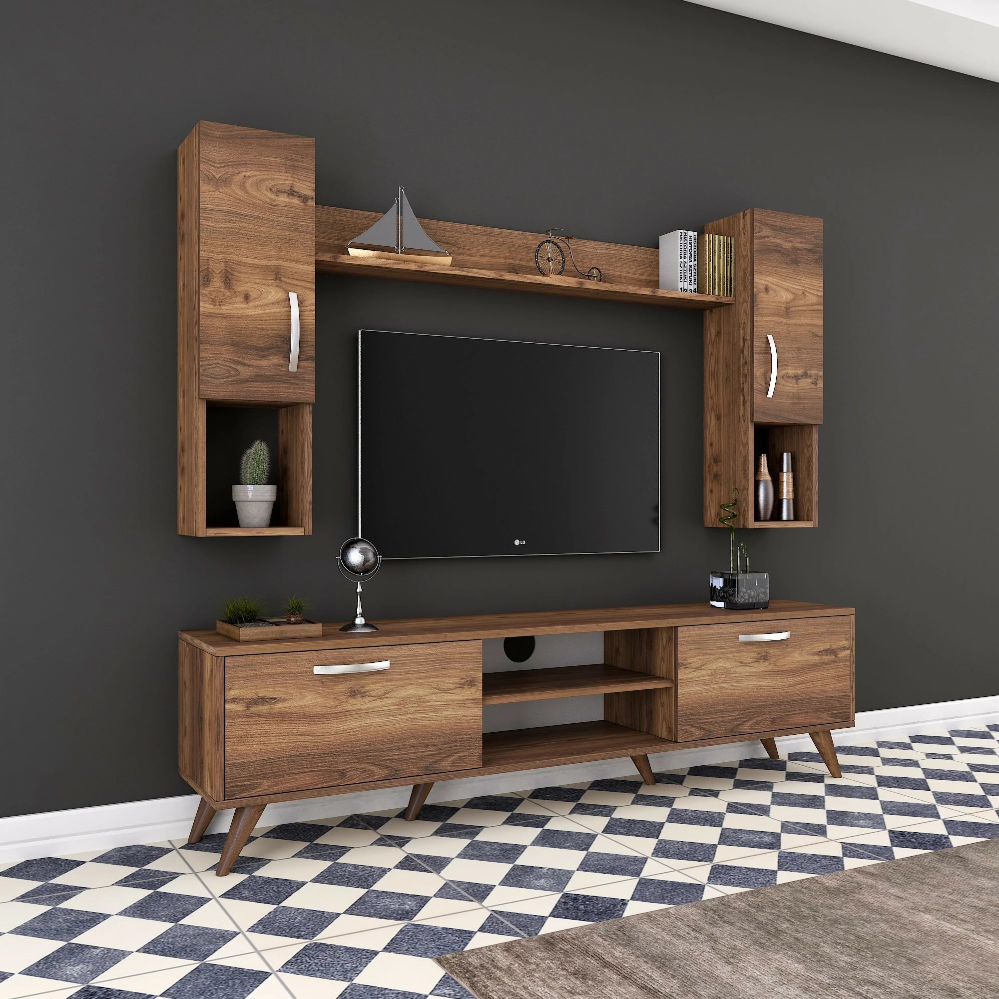 Komodë TV Skye Decor, ngjyrë arre, M27-284
