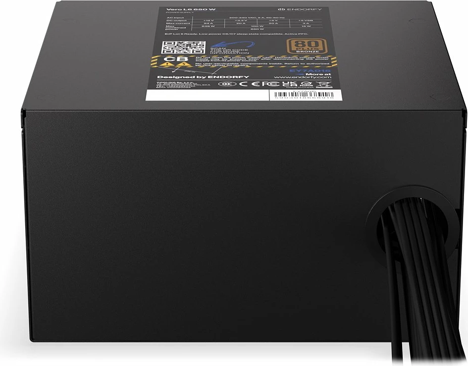 Furnizues energjie Endorfy Vero L6 EY7A015 650W ATX 3.1 80 Plus Bronze, e zezë
