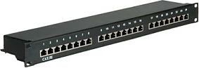 Patch panel VALUE Cat.5e Class D, 24 porte, 19", i ekranizum, i zi