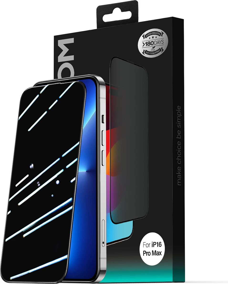 Xham i temperuar privatësie 2.5D Joyroom JR-MLG0280 për iPhone 15/16, 0.33mm, kornizë e zezë