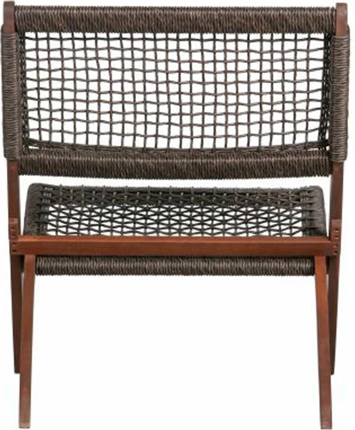 Karrige palosëse me rrjetë, ngjyrë kafe antike, dru arre, 78x60x72.5