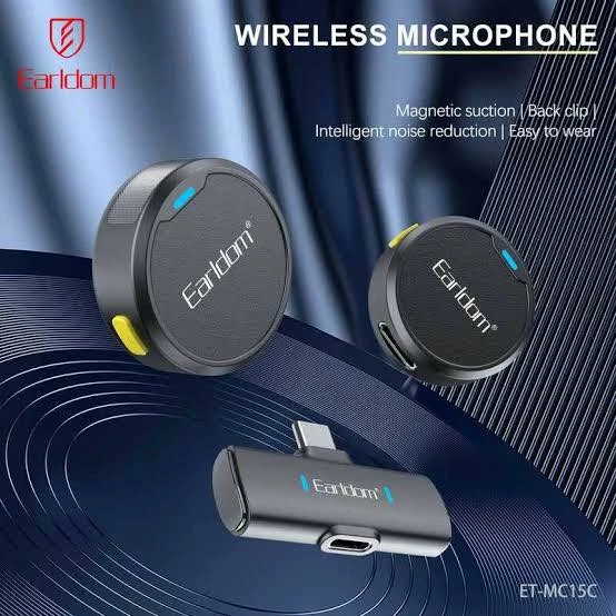 Mikrofon Wireless me Marrës Type-C për Smartphone – Earldom MC15C
