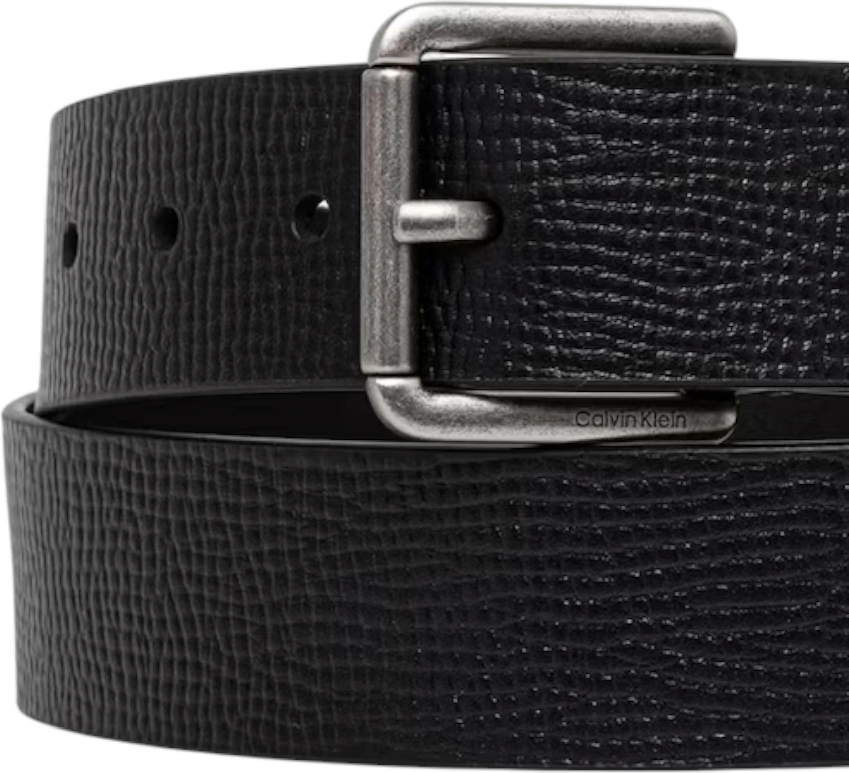Rrip lëkure për meshkuj Calvin Klein LV04D7098G, i zi-argjend [Madhësia: 100]