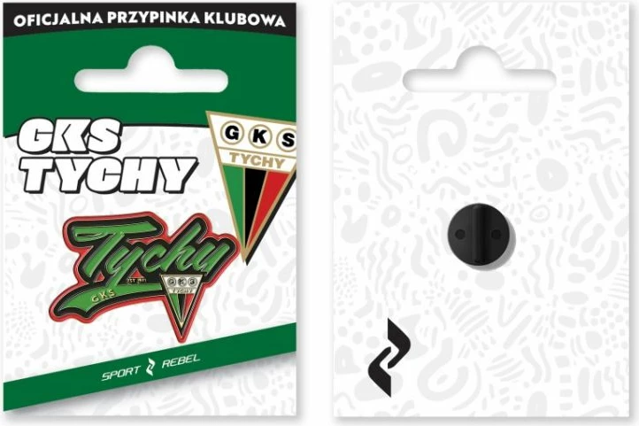 Pin për tifozë Inny GKS Tychy, i zi dhe i gjelbër