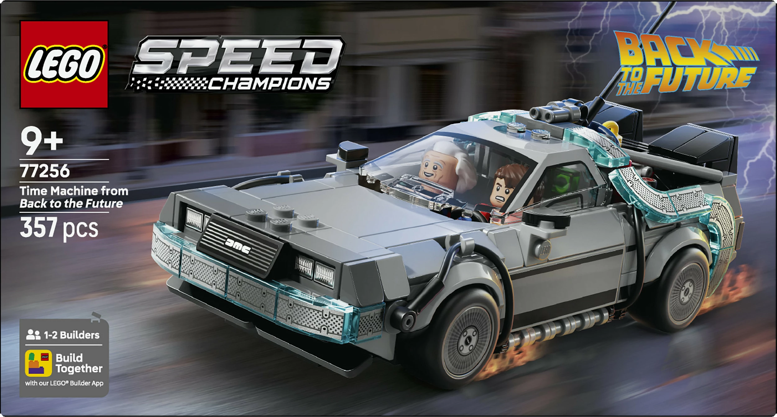 Set ndërtimi LEGO Speed Champions Time Machine Back to the Future 77256, 357 copë, multikolor