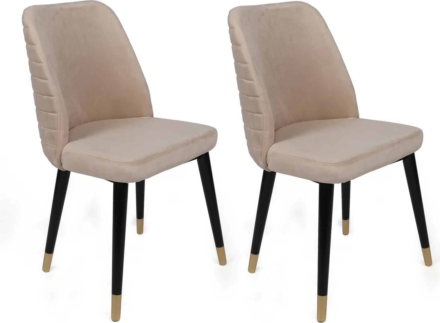 Set karrigash (2 copë), Hanah Home, Hugo-367 V2, krem, e zezë, ari