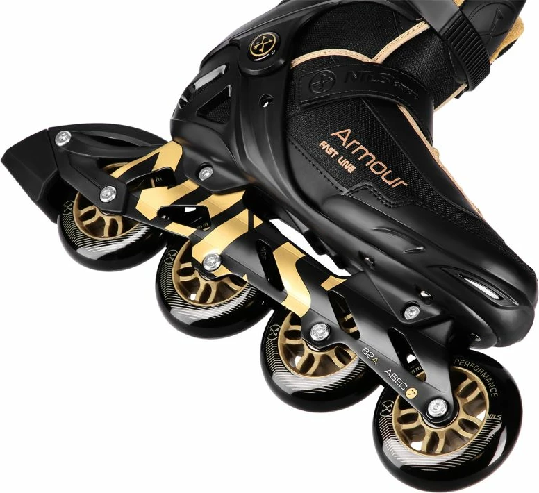 Rollera Nils Extreme ARMOUR Black and Gold, 42, të arta