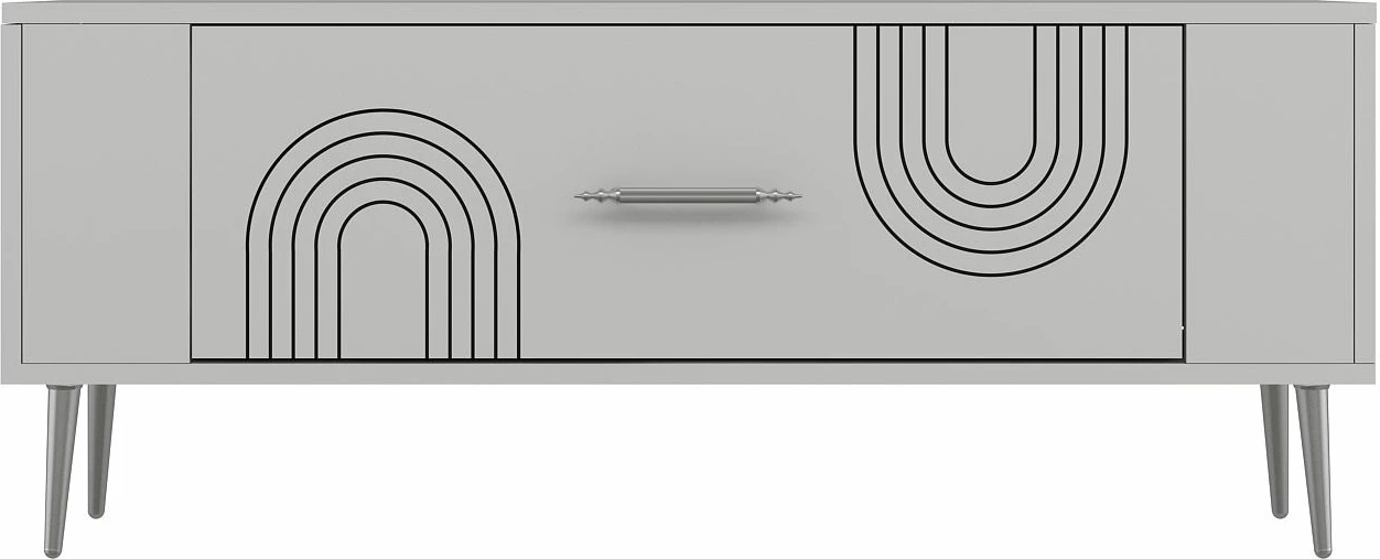 Komodë për TV Skye Decor, Retrol2, e bardhë, argjend