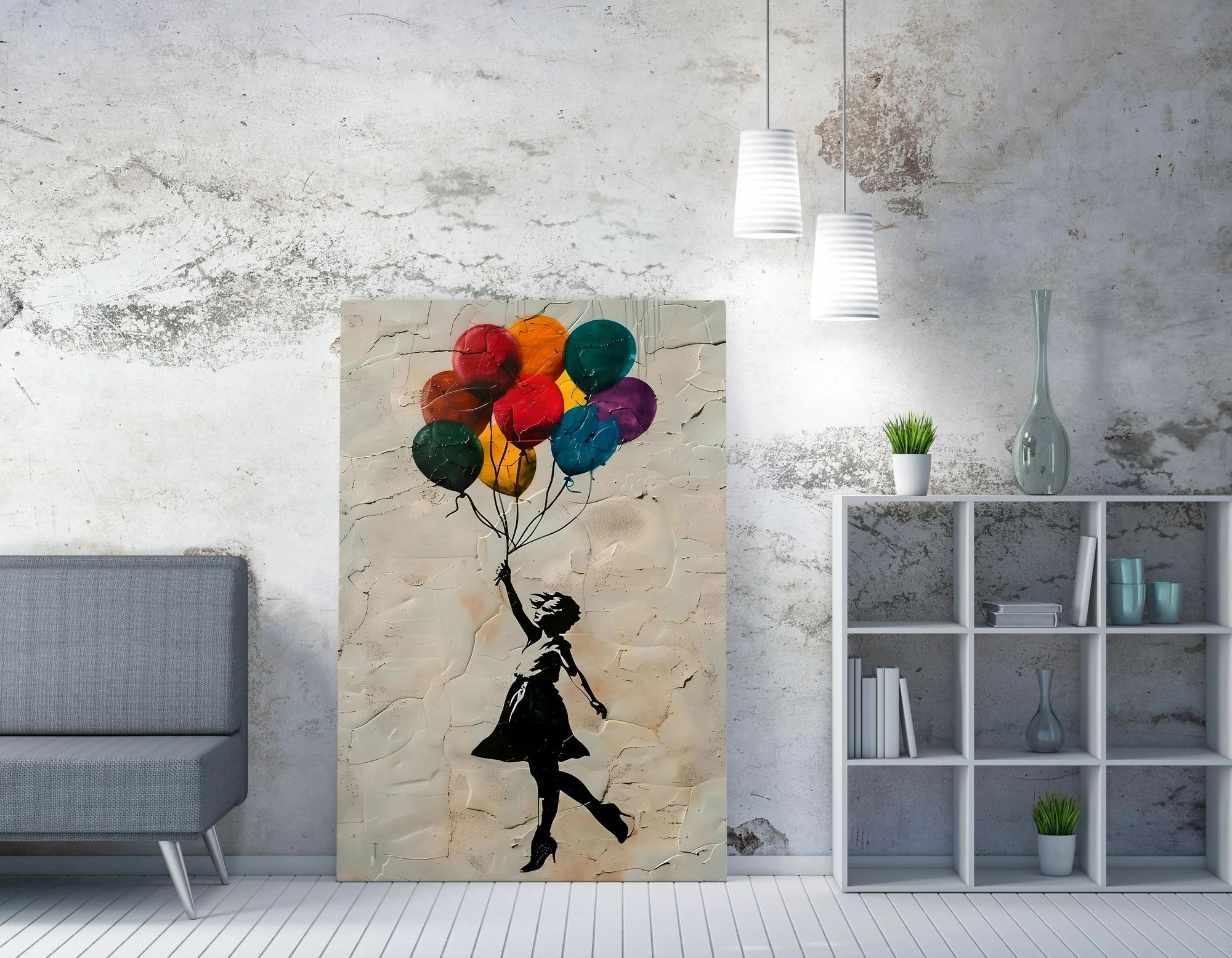 Pikturë dekorative në kanavacë Wallity, WY423, shumëngjyrëshe, 50x70cm