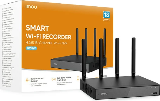 NVR Wi‑Fi Imou N118W, 18 kanale, 4K UHD, H.265, 16TB, i zi