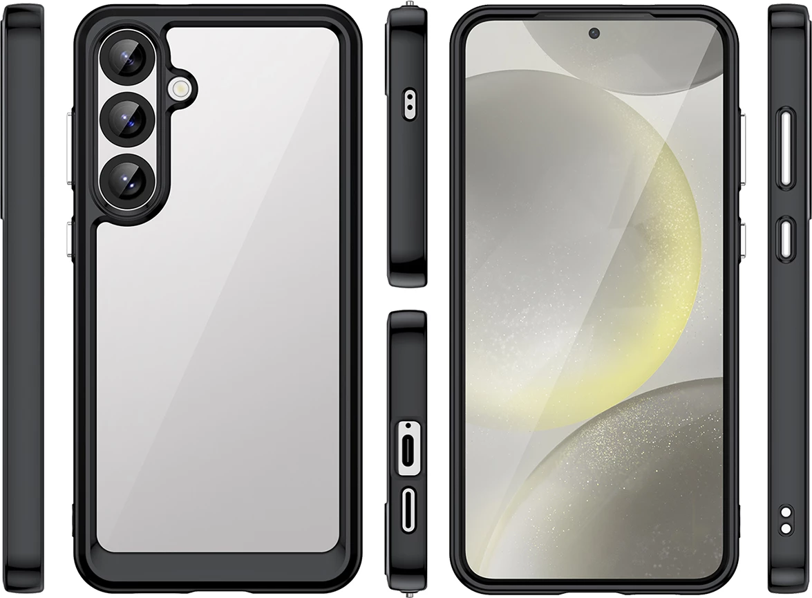 Mbështjellës Hurtel Outer Space Case për Samsung Galaxy S25+, i zi