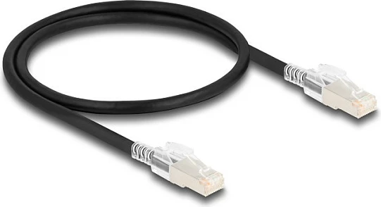 Kablë rrjeti DeLOCK Cat6A S/FTP RJ45 0.5m, me klipsa sigurie, e zezë