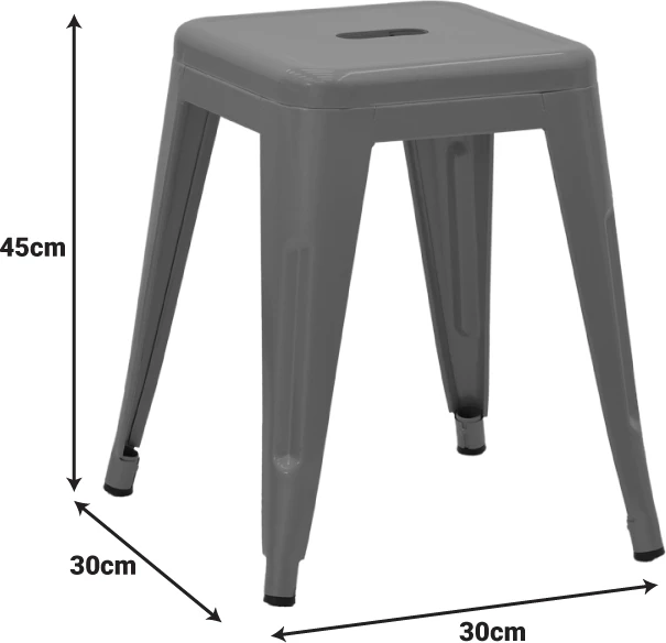 Karrige për bar Utopia, metal, ngjyrë ulliri e errët, 30x30x45cm