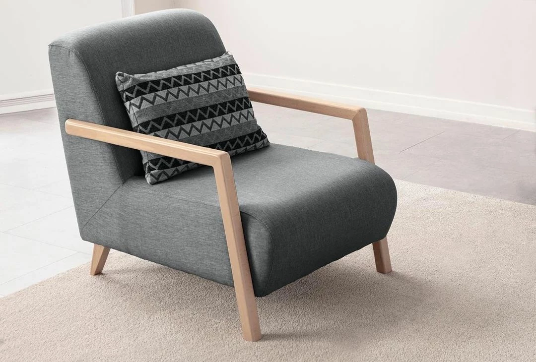 Karrige Wing, Atelier del Sofa, ngjyrë moka-antracit