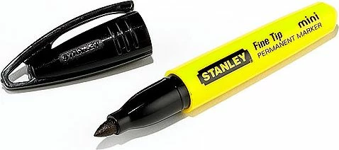 Marker permanent mini Stanley 47-324, majë e hollë, i zi, 1 copë