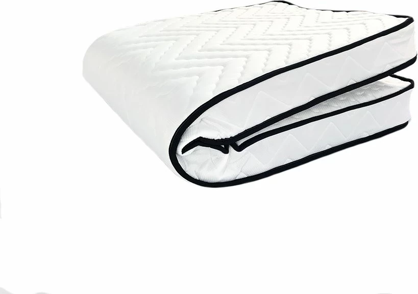 Shtrat palosës Skye Decor, dyshek me susta 14cm, bardhë/zi