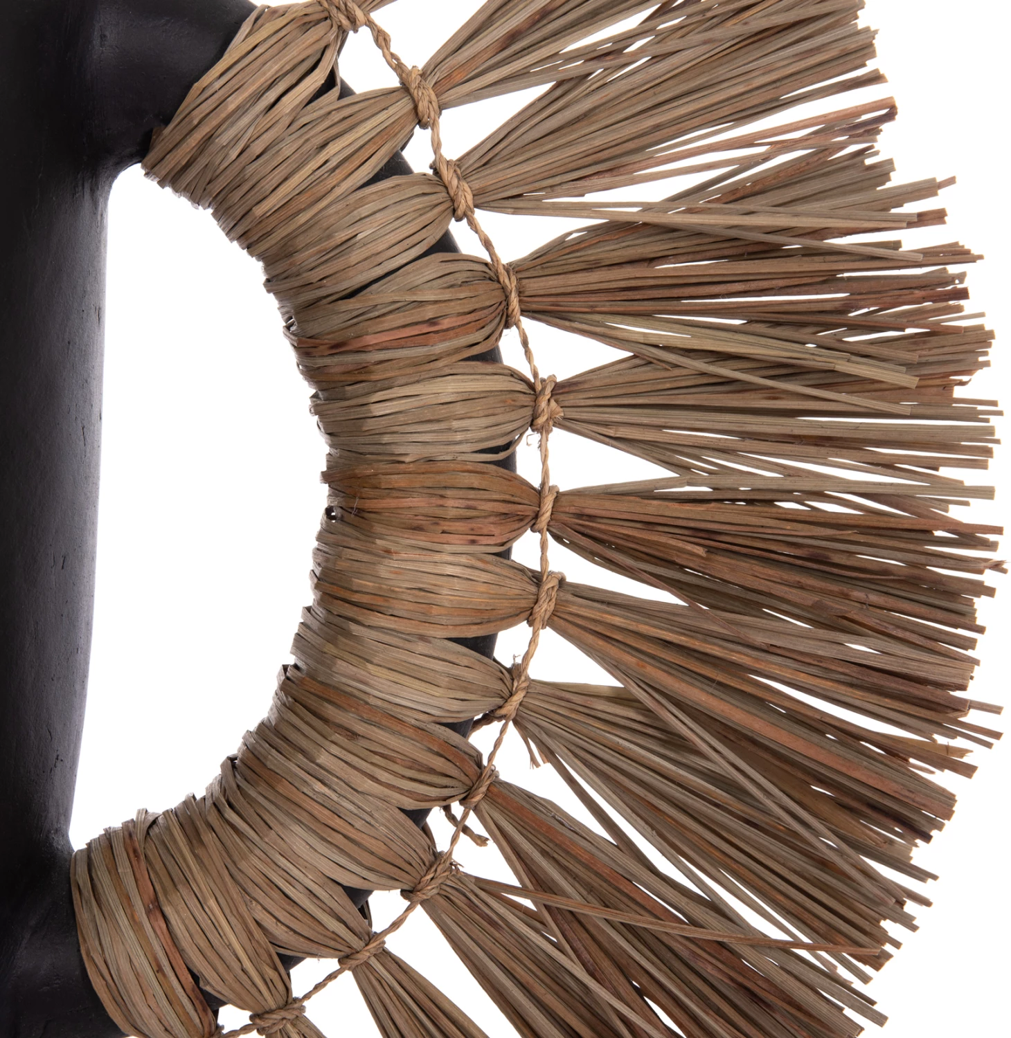 Vazo dekorative tavoline ALICA, terrakotë e zezë, me bar, FH4668.01L, 64x22x38cm