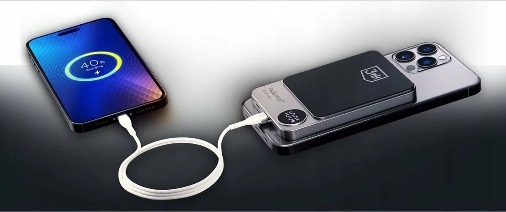 Powerbank Fixed MagZen FIXZENM-6-BK 6000 mAh USB-C PD 20W MagSafe, e zezë