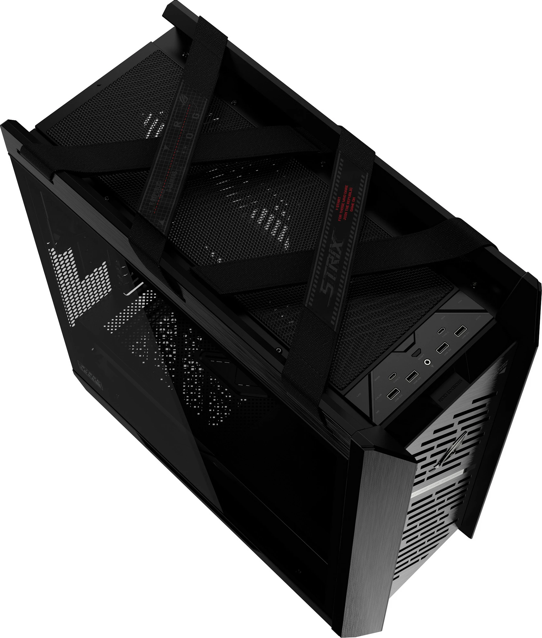 Kasë ASUS ROG Strix Helios II GX601S, Midi Tower, Tempered Glass, RGB, e zezë