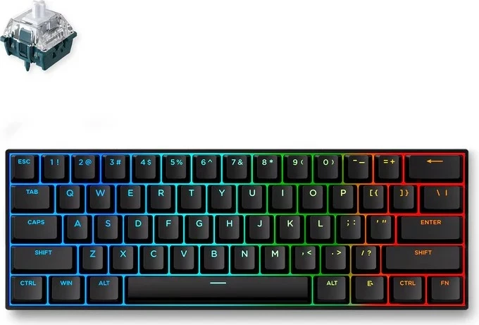 Tastierë gaming Mchose Ace 60 Pro, 60%, RGB, USB-C, Hot-Swap, e zezë