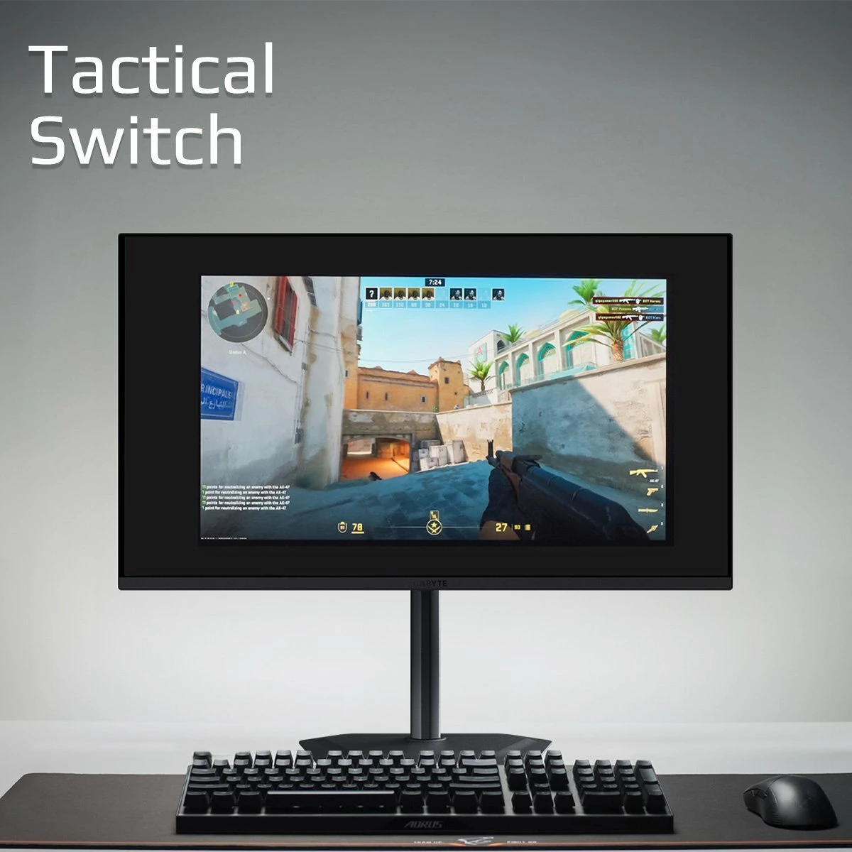 Monitor gaming Gigabyte MO32U 31.5" 4K UHD QD-OLED 165Hz FreeSync Premium Pro, i zi