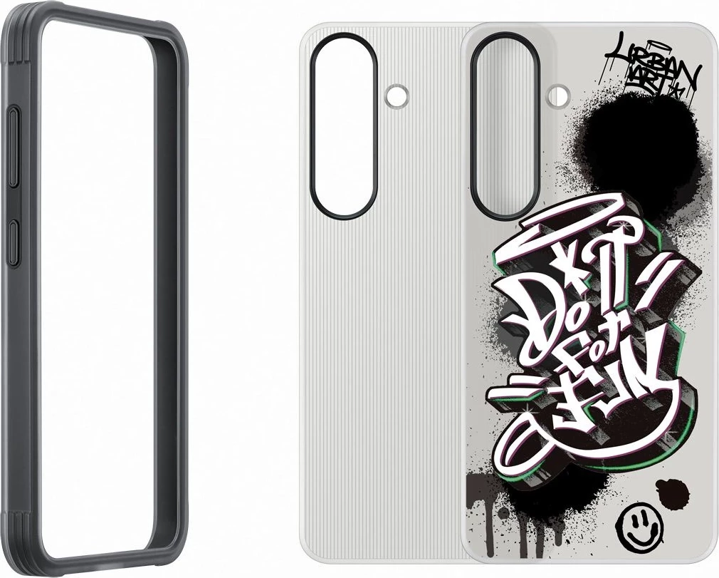 Mbështjellës Samsung Flipsuit Case Rugged EF-JS936CBEGWW për Galaxy S25+, i zi, me dy kapakë të ndërrueshëm