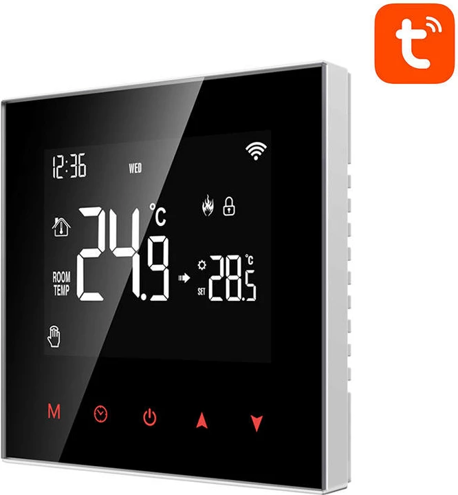 Termostat i mençur, Avatto ZWT100, ZigBee 3.0 3A, ekran LCD, kontroll me Tuya/Smart Life Alexa Google, për ngrohës uji