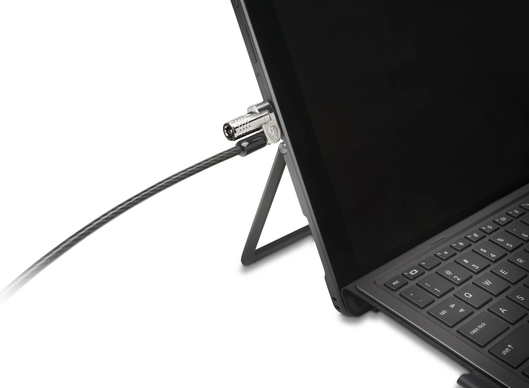 Kabëll sigurie Kensington NanoSaver, me çelës, 1.8m, për laptop, ngjyrë e zezë/inoks