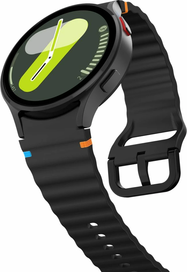 Rrip silikoni për smartwatch Tech-Protect për Samsung Galaxy Watch 4/5/5 Pro/6/7/FE, i zi