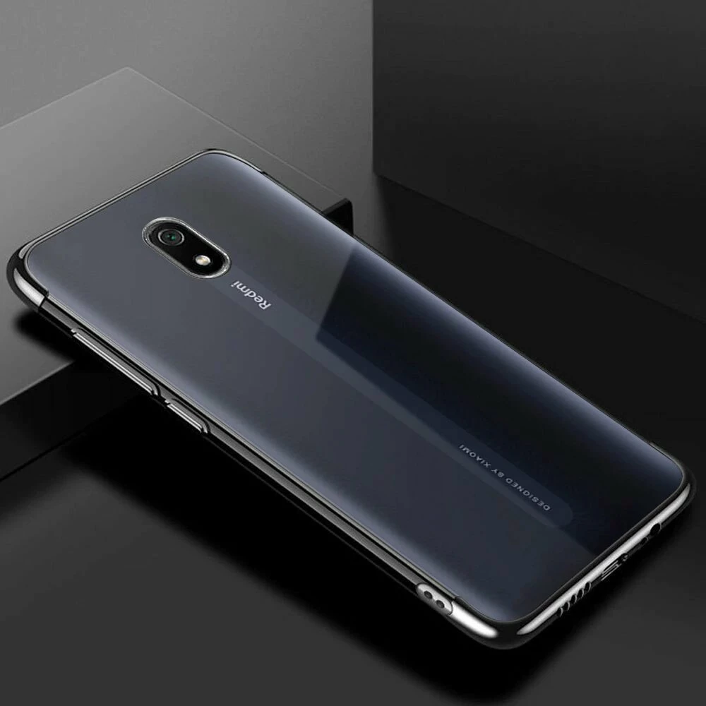 Mbështjellës Hurtel Clear Color 0.3mm për Xiaomi Redmi 8A, TPU, i tejdukshëm/zi