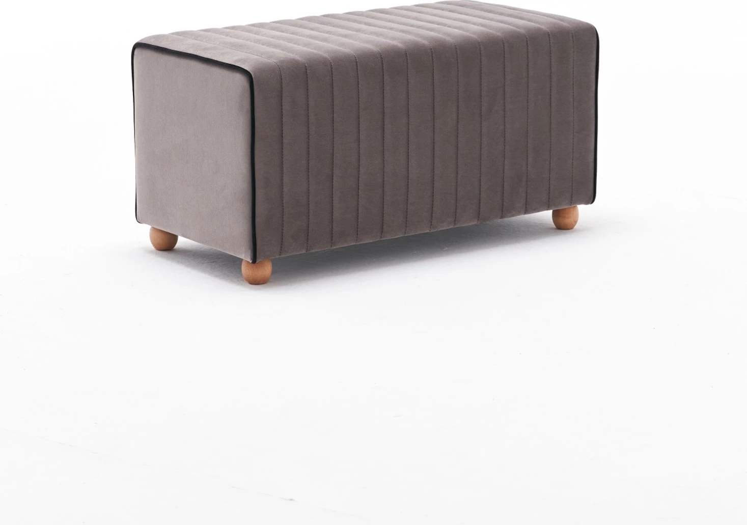 Puf Mabel, kadife ngjyrë mink, Atelier del Sofa