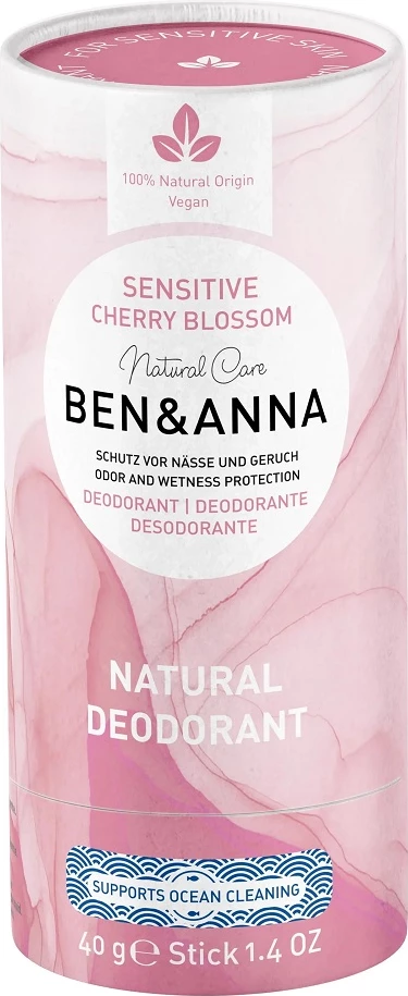 Dezodorant natyral stick për femra Ben&Anna Sensitive Japanese Cherry Blossom 40g