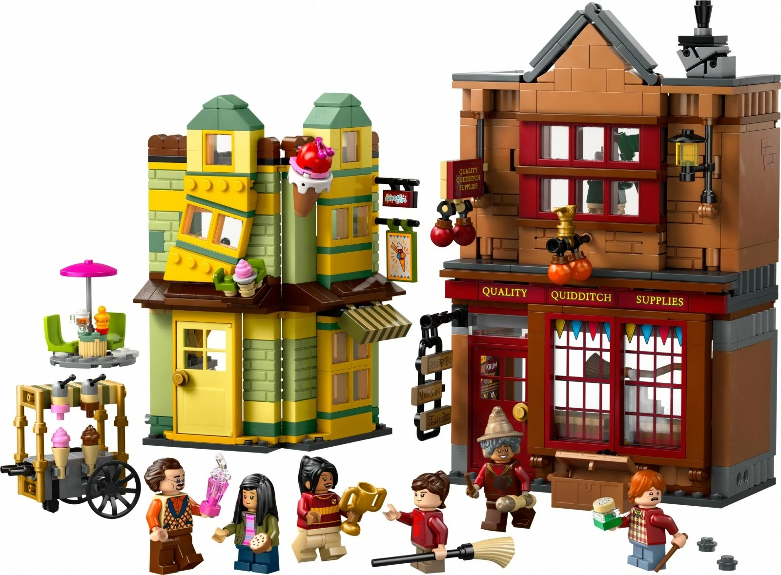 Set ndërtimi LEGO Harry Potter 76452, Dyqan Quidditch dhe Dyqan Akulloresh, 795 pjesë