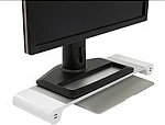 Mbajtës monitori TerraTec Spacebar, alumini, për tavolinë, i bardhë