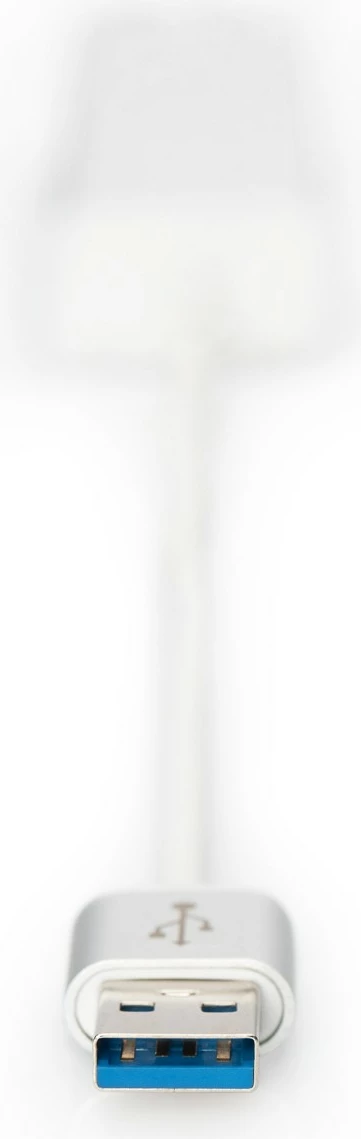 Hub USB 3.0 Digitus, 3 Porta & LAN Gigabit, Silver, White