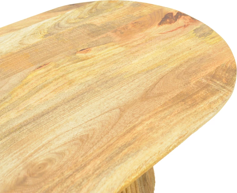 Tavolinë kafeje Aithra, dru mango i fortë, ngjyrë natyrale, 120x60x42cm