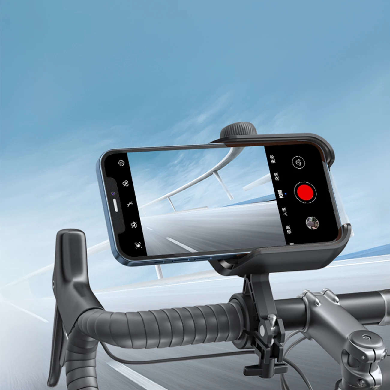 Mbajtës telefoni Joyroom JR-ZS431 për biçikletë, motoçikletë, skuter, e zezë