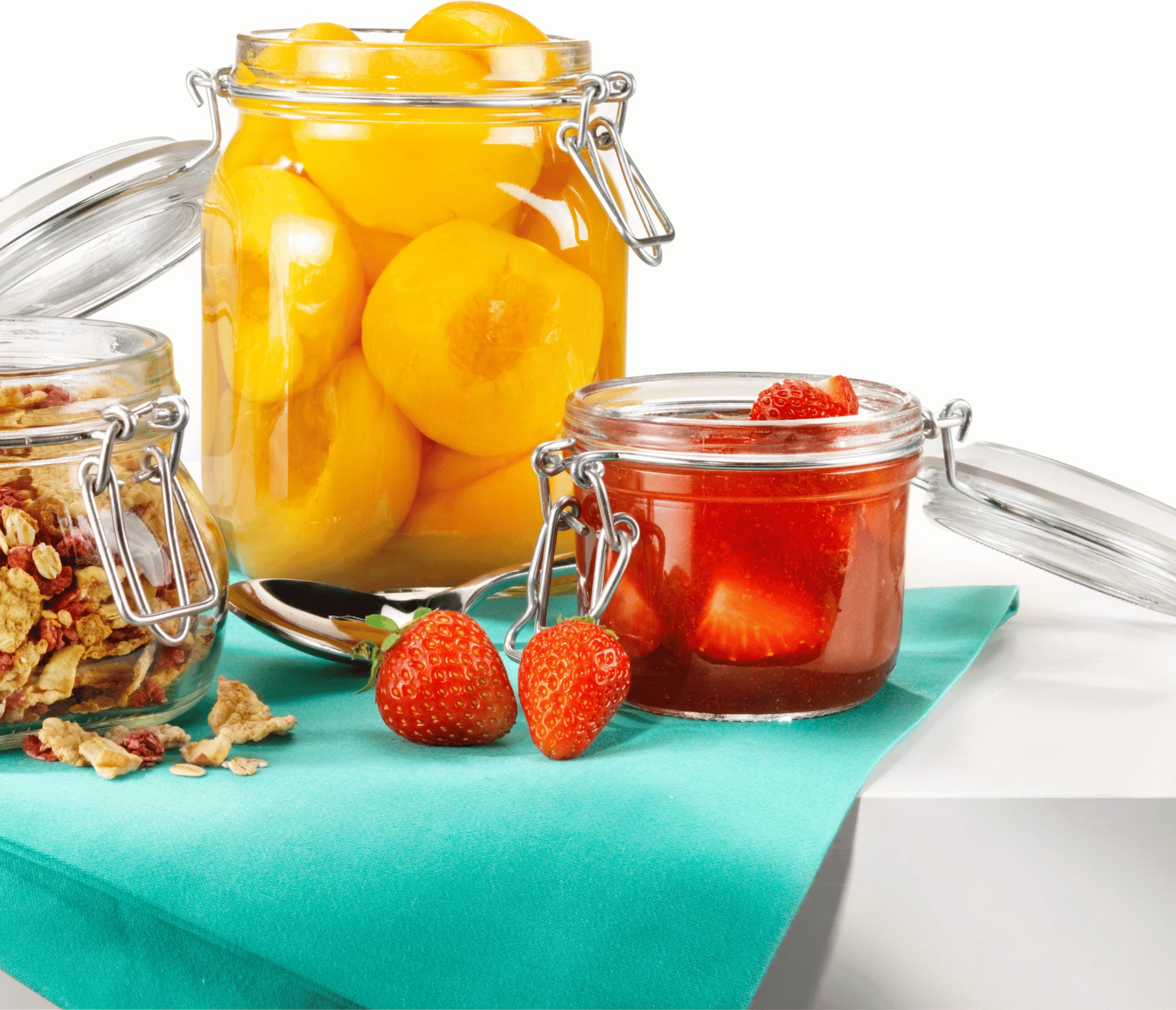 Kavanoz qelqi Bormioli Rocco Fido 200 ml, me kapak hermetik, set 6 copë