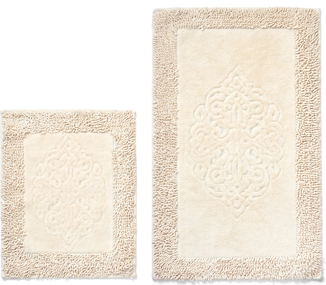 Set tapetash për banjo, pambuk, krem, 2 copë, Mijölnir, 000043