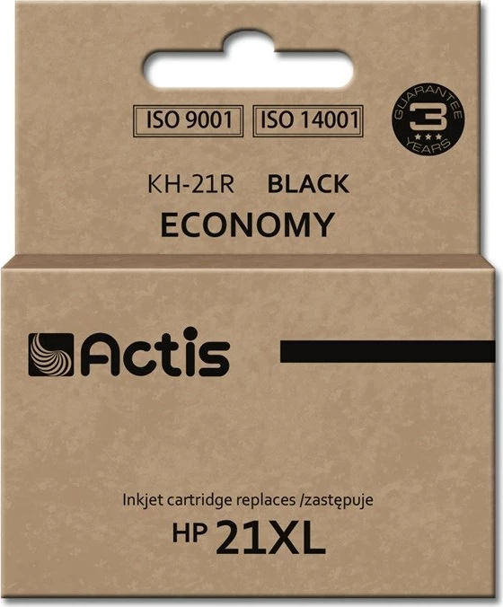 Bojë zëvendësese Actis KH-21R ink për HP 21XL C9351A, 20ml, e zezë