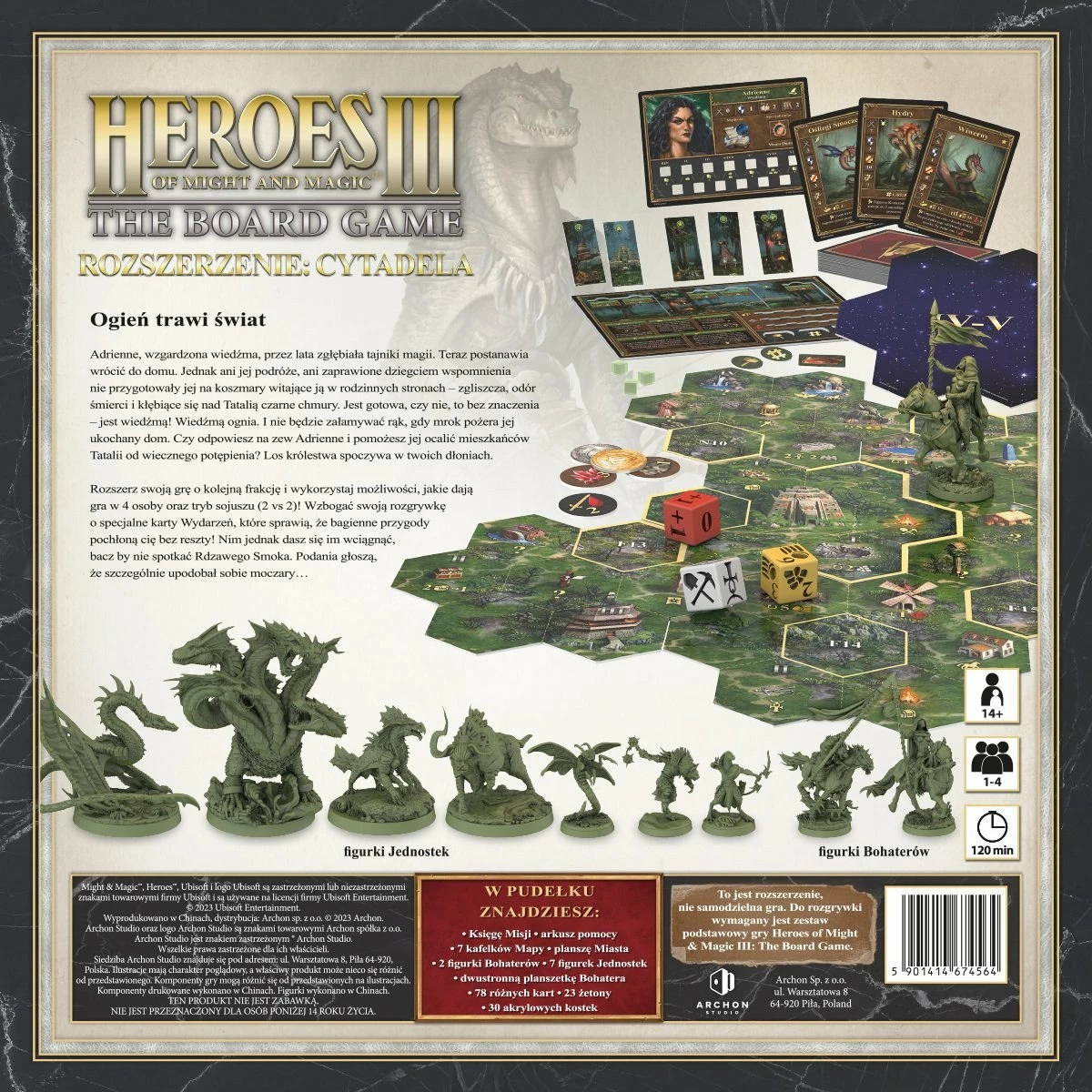 Shtesë loje tavoline Archon Studio Heroes of Might and Magic III: The Board Game Citadel (Citadela), version polonisht
