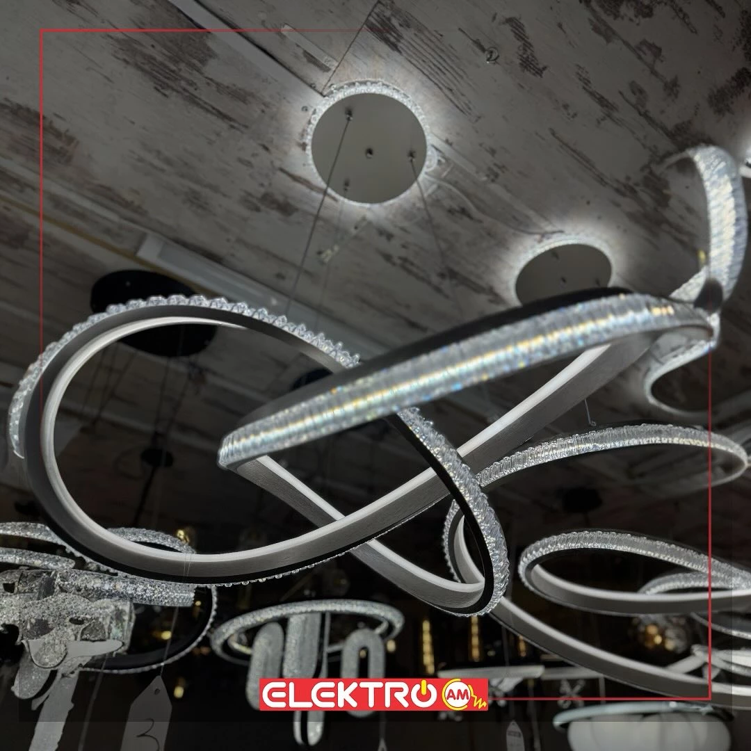 Abazhur LED i varur me kristale 11082-1 GR