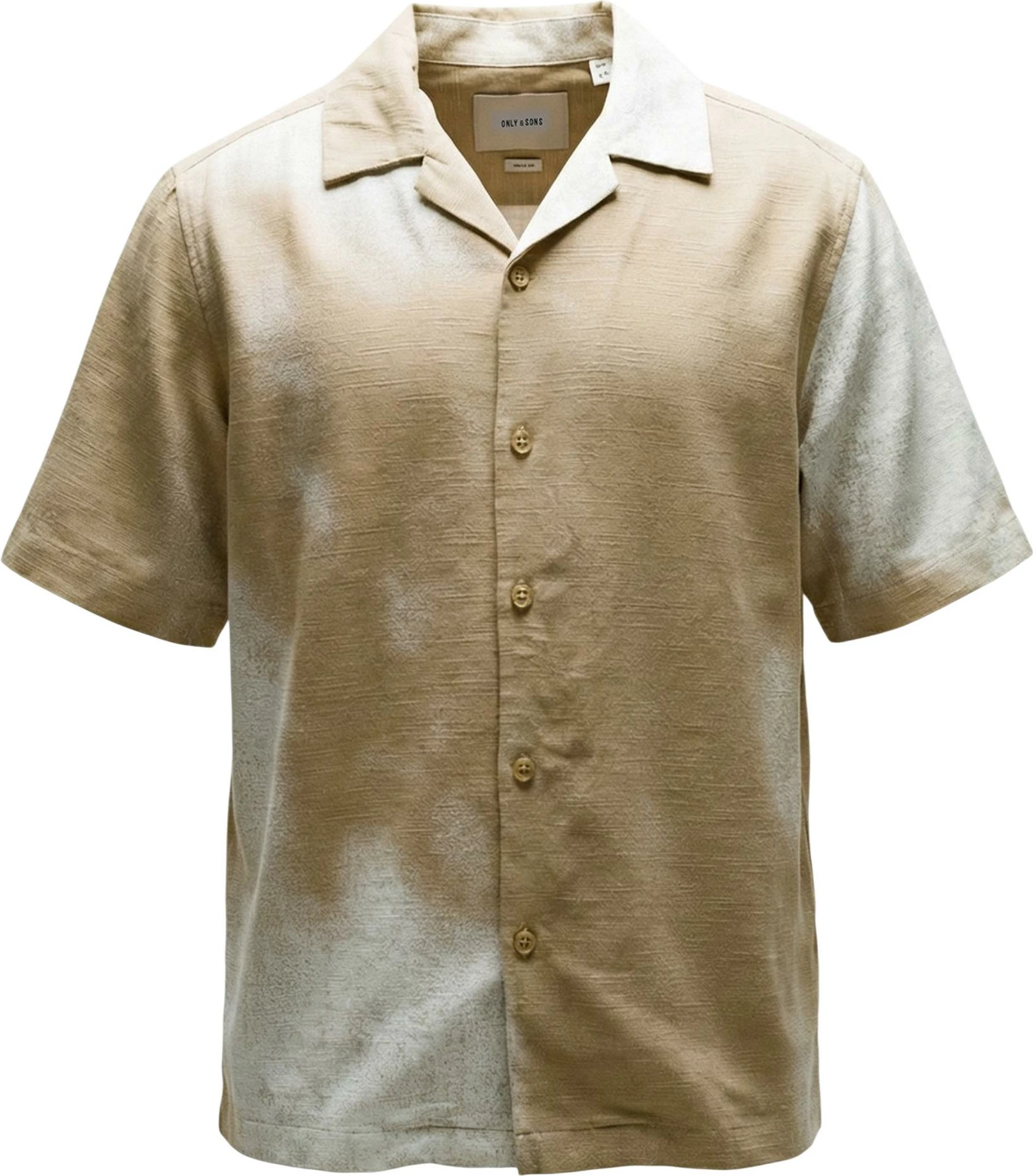 Këmishë me mëngë të shkurta Only & Sons Onsharvi Rlx Resort SS 041 AOP 22037291 për meshkuj, bezhë [Madhësia: XS]