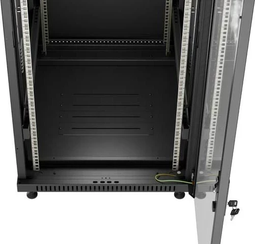 Kabinet RACK LANBERG Szafy RACK 19" 18U 600x800mm, derë xhami, i zi