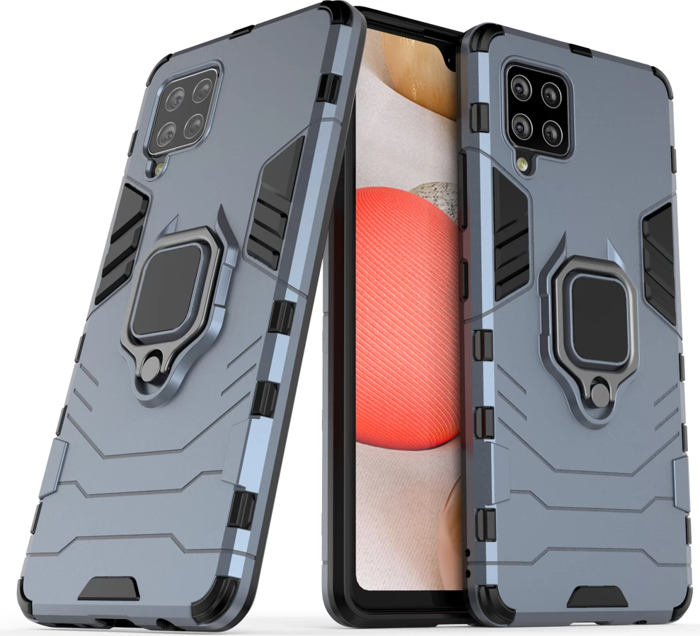 Mbështjellës Hurtel Ring Armor me këmbë, për Samsung Galaxy A42 5G, Blu