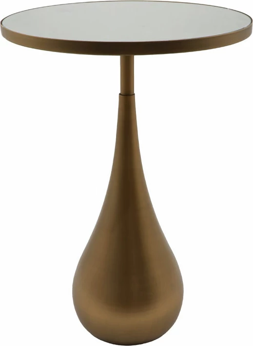 Tavolinë anësore SEAL M, pasqyrë, ngjyrë kafe ari, 37.5x37.5x54 cm