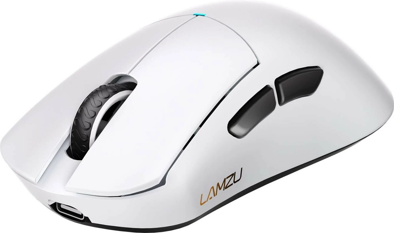 Maus gaming Lamzu Paro Aurora, wireless 2.4GHz/USB-C, PAW3395 26000 DPI, i bardhë
