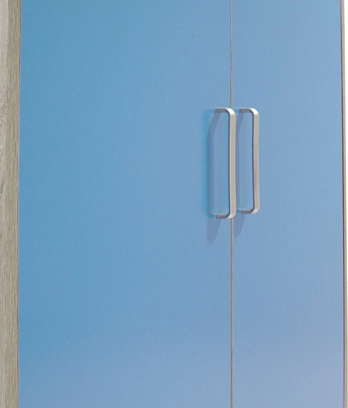 Dollap për fëmijë Looney me 2 dyer dhe sirtarë, ngjyrë castillo-blu, 81x57x183